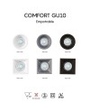 COMFORT GU10 * EMPOTRABLE REDONDO PLATA